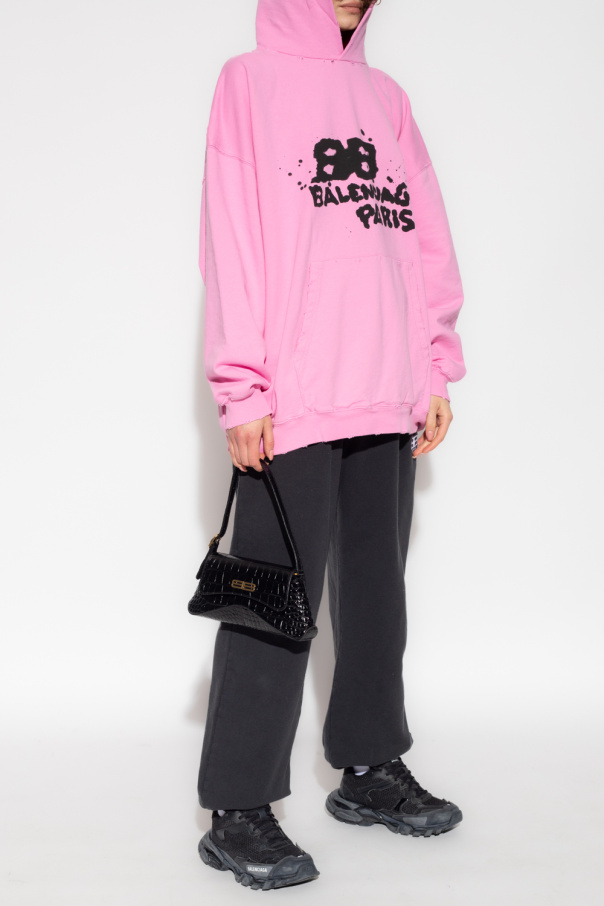Pink Logo - Pullover 'Gemma' bianco - printed hoodie APE